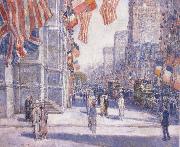 Childe Hassam, Early Morning on the Avenue in May 1917